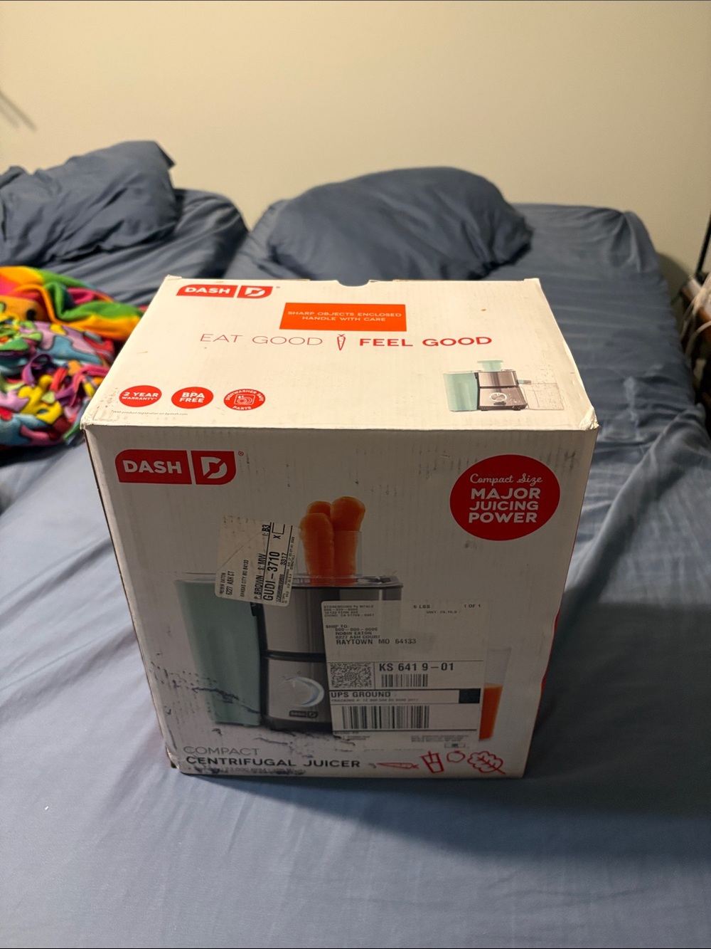Ash Dash Compact Centrifugal Juicer in White and Silver